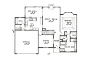 European Style House Plan - 4 Beds 2.5 Baths 2567 Sq/Ft Plan #405-207 