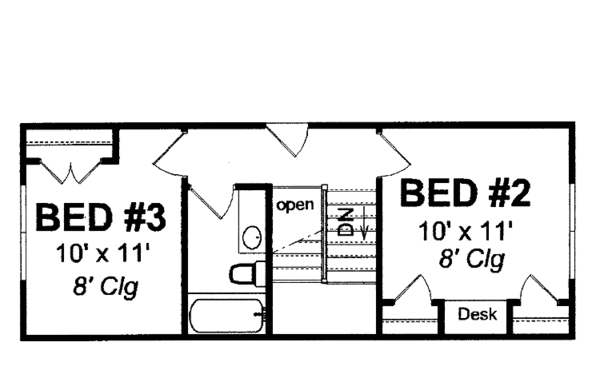 Architectural House Design - Craftsman Floor Plan - Upper Floor Plan #513-2105