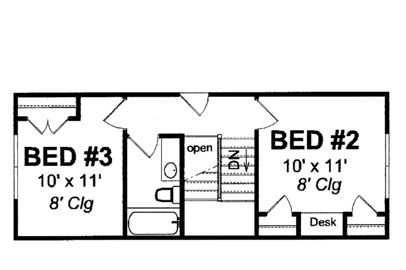 Home Plan - Floor Plan - Upper Floor for Craftsman House Plan #513-2105 - 3 bed, 2.5 bath