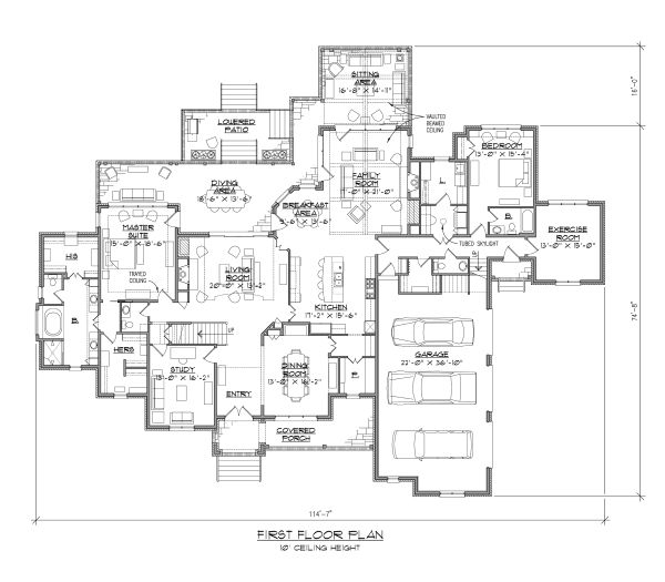 Architectural House Design - European Floor Plan - Main Floor Plan #1054-93