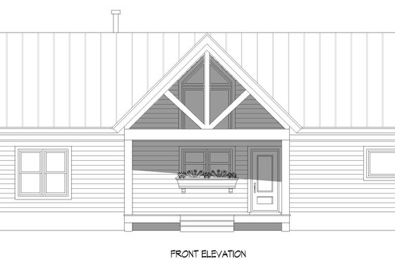 Exterior - Front Elevation 3 for Ranch House Plan #932-718 - 3 bed, 2 bath