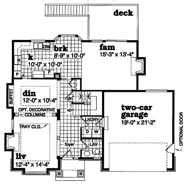 House Blueprint - Traditional Floor Plan - Main Floor Plan #47-906