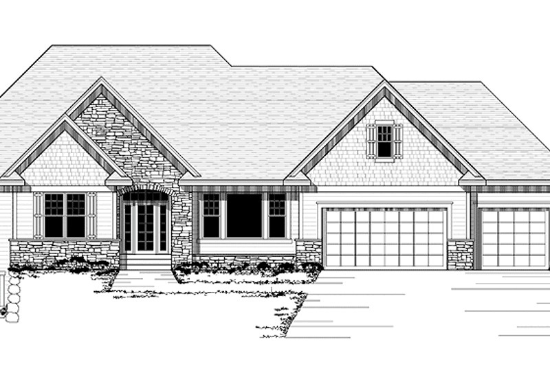 House Blueprint - Traditional Exterior - Front Elevation Plan #51-681