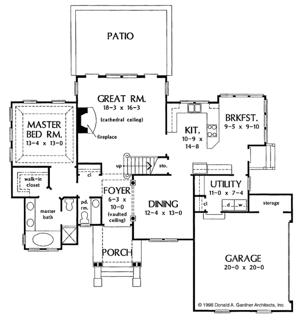 Traditional Floor Plan - Main Floor Plan #929-250