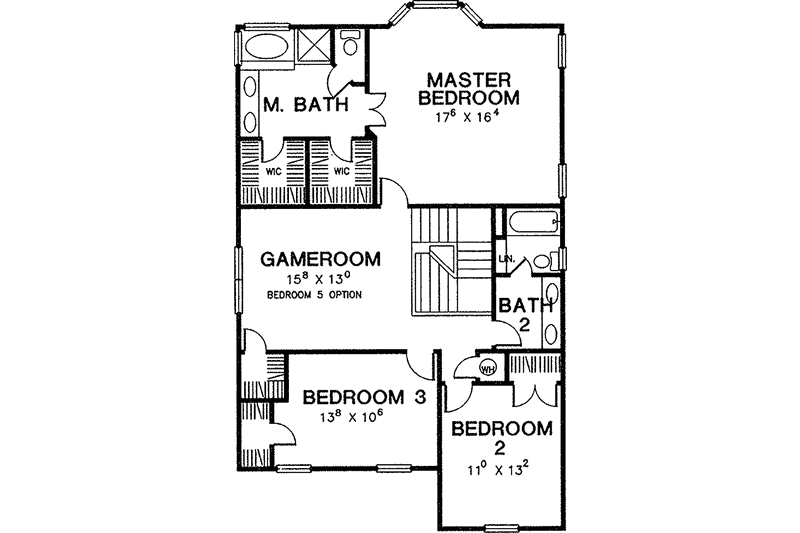 Dream House Plan - Floor Plan - Upper Floor for Country House Plan #472-176 - 5 bed, 3 bath