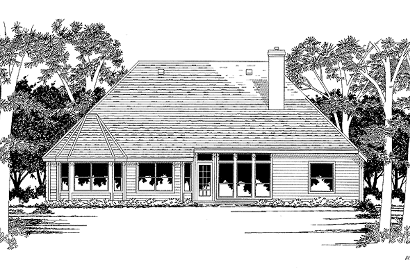 Home Plan - Exterior - Rear Elevation for Country House Plan #472-31 - 3 bed, 2.5 bath