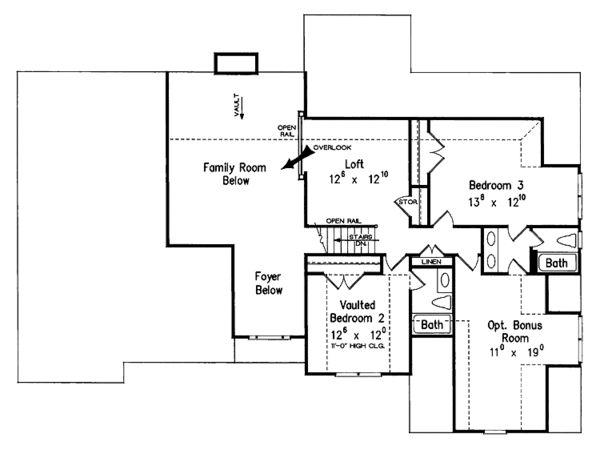 Dream House Plan - Traditional Floor Plan - Upper Floor Plan #927-571