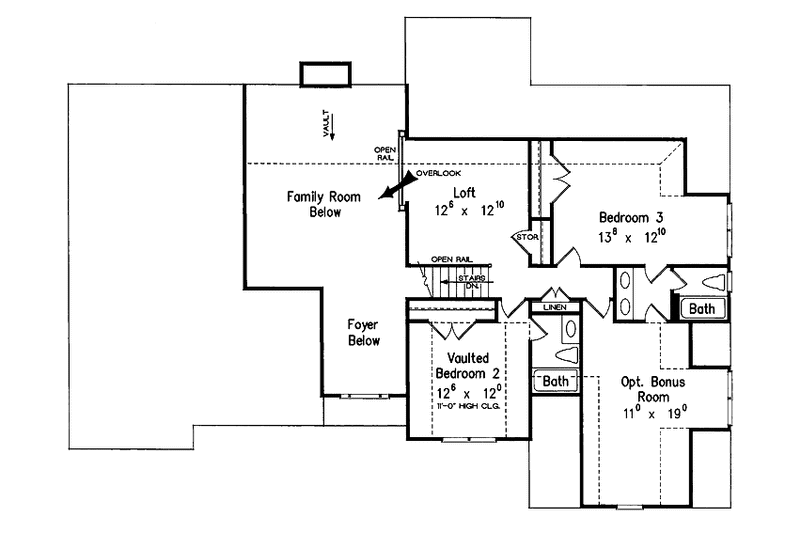 Home Plan - Floor Plan - Upper Floor for Traditional House Plan #927-571 - 4 bed, 3.5 bath