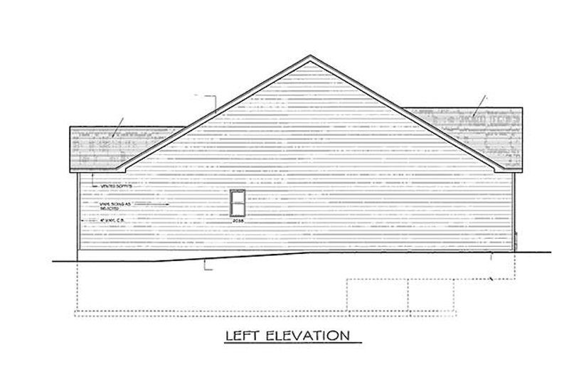 Architectural House Design - Exterior - Other Elevation 1 for Ranch House Plan #1010-22 - 2 bed, 2 bath