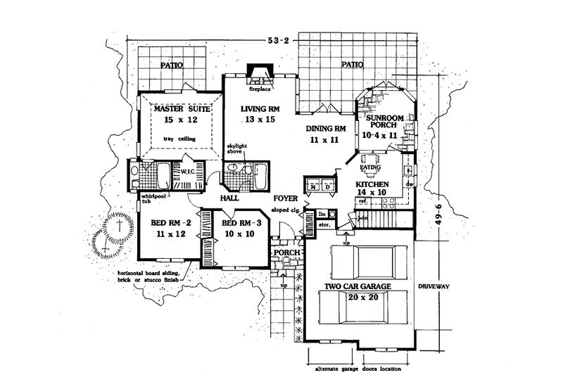Dream House Plan - Floor Plan - Main Floor for Ranch House Plan #3-330 - 3 bed, 2 bath