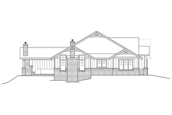 Exterior - Other Elevation for Craftsman House Plan #124-1256 - 2 bed, 2 bath
