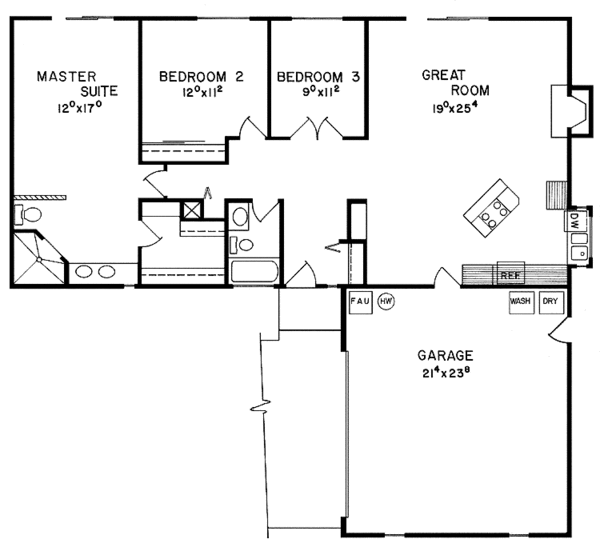 Dream House Plan - Ranch Floor Plan - Main Floor Plan #60-775