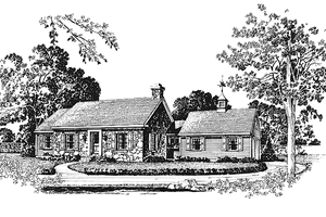 House Design - Exterior - Front Elevation for Colonial House Plan #1016-12 - 3 bed, 2 bath