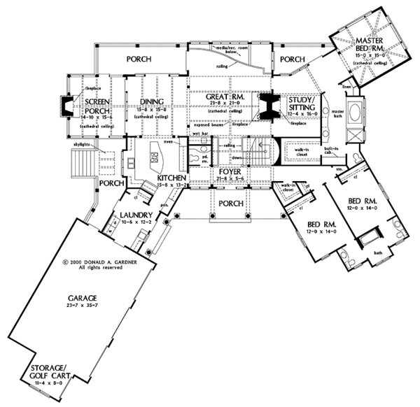 House Plan Design - Country Floor Plan - Main Floor Plan #929-649