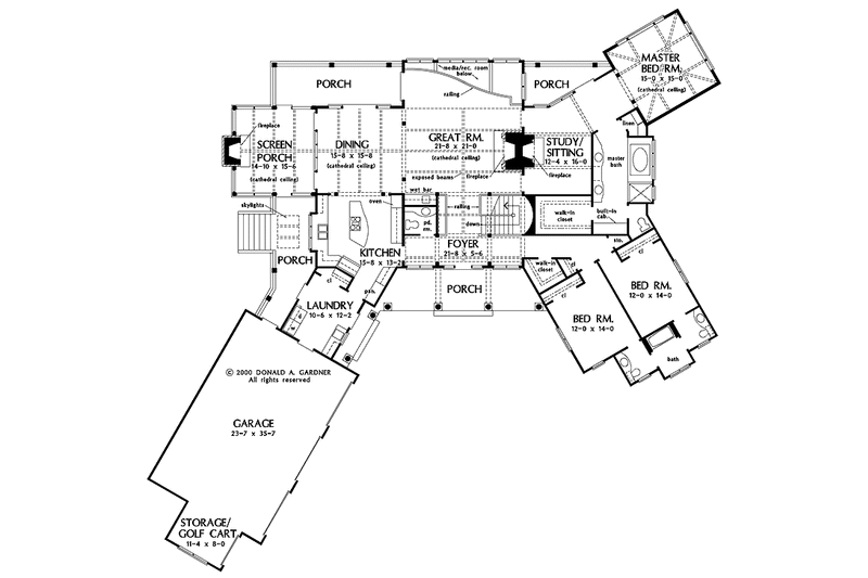Home Plan - Floor Plan - Main Floor for Country House Plan #929-649 - 5 bed, 4 bath