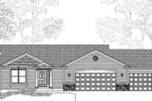 Ranch Exterior - Front Elevation Plan #49-230