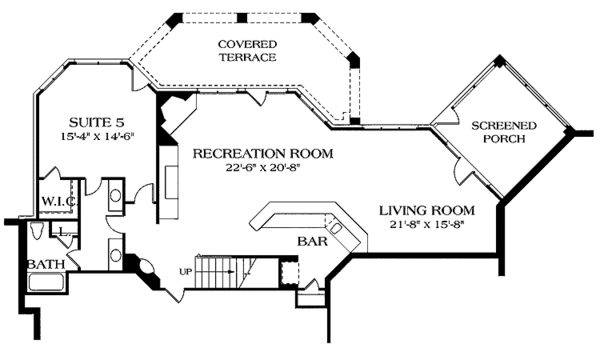 House Design - European Floor Plan - Lower Floor Plan #453-315