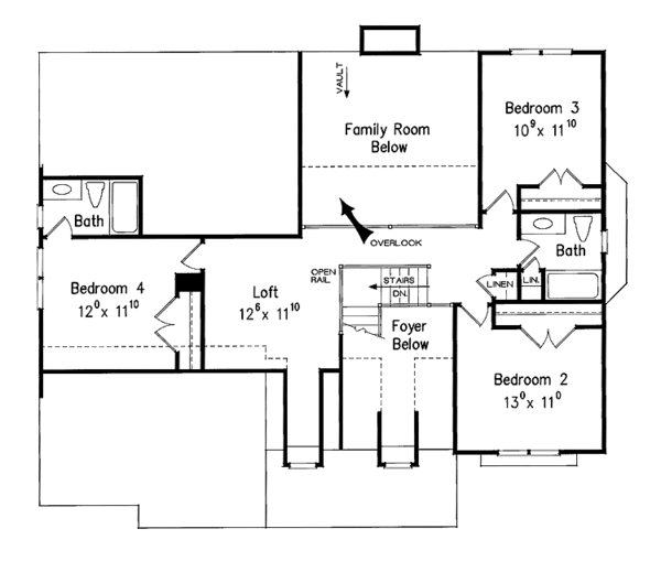 Architectural House Design - Country Floor Plan - Upper Floor Plan #927-657