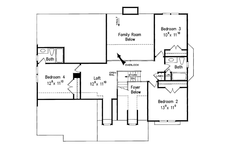 Home Plan - Floor Plan - Upper Floor for Country House Plan #927-657 - 4 bed, 3.5 bath