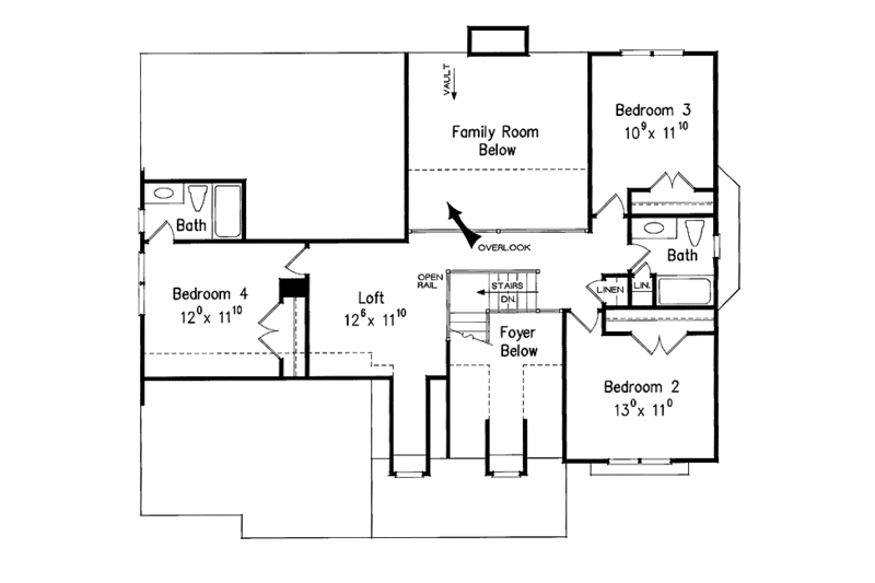 Architectural House Design - Country Floor Plan - Upper Floor Plan #927-657