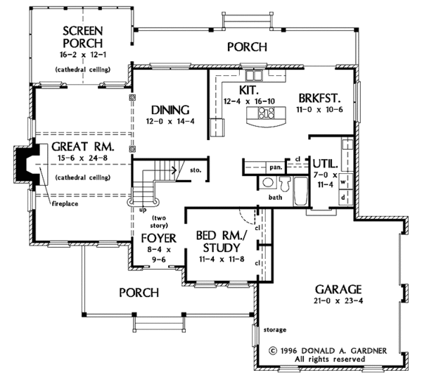 House Plan Design - Country Floor Plan - Main Floor Plan #929-463