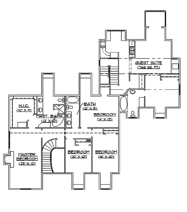 House Plan Design - Country Floor Plan - Upper Floor Plan #945-46