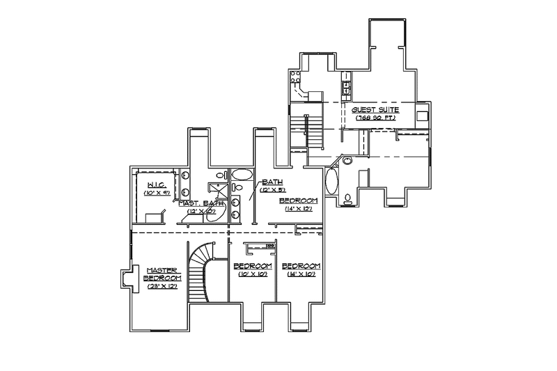 House Plan Design - Floor Plan - Upper Floor for Country House Plan #945-46 - 4 bed, 2.5 bath