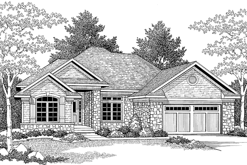 Home Plan - Exterior - Front Elevation 3 for Country House Plan #70-1368 - 2 bed, 2 bath