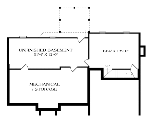 Dream House Plan - Country Floor Plan - Lower Floor Plan #453-490