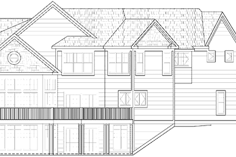 Home Plan - Exterior - Rear Elevation for Craftsman House Plan #328-411 - 4 bed, 3.5 bath