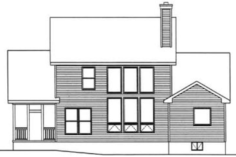 Home Plan - Exterior - Rear Elevation for Traditional House Plan #22-423 - 3 bed, 2.5 bath