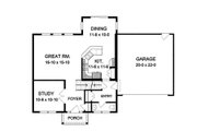 Colonial Style House Plan - 4 Beds 2.5 Baths 2056 Sq/Ft Plan #1010-116 