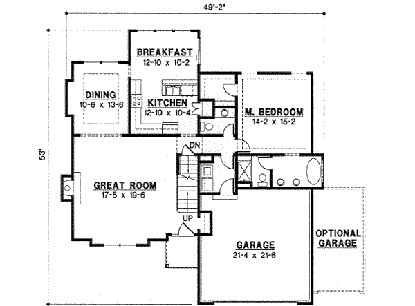 Traditional Floor Plan - Main Floor Plan #67-393