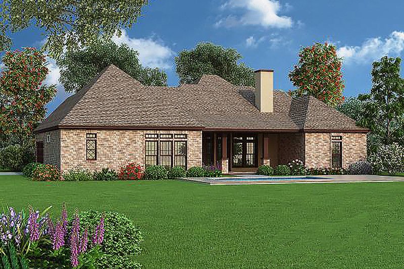 Architectural House Design - Exterior - Rear Elevation 1 for Tudor House Plan #45-373 - 4 bed, 3.5 bath