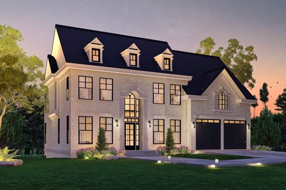 Exterior - Front Elevation 5 for Traditional House Plan #119-453 - 5 bed, 4 bath