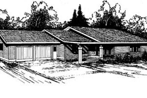 Ranch Exterior - Front Elevation Plan #60-114