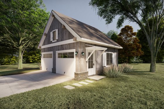 Exterior - Front Elevation 3 for Craftsman House Plan #1094-13, 0 bath