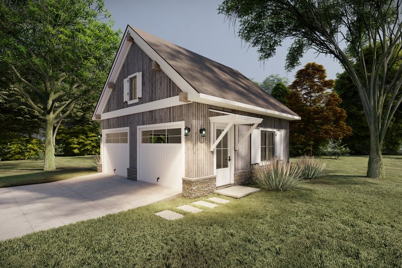 House Blueprint - Exterior - Front Elevation 3 for Craftsman House Plan #1094-13, 0 bath