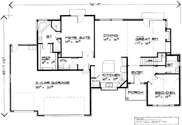 European Floor Plan - Main Floor Plan #308-240