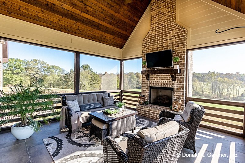 Dream House Plan - Exterior - Covered Porch 3 for Traditional House Plan #929-1042 - 5 bed, 5 bath