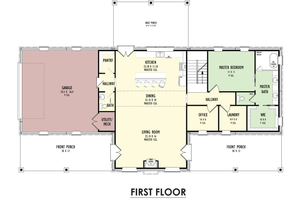 Floor Plan - Main Floor for Farmhouse House Plan #1092-54 - 5 bed, 3.5 bath