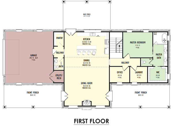 Farmhouse Floor Plan - Main Floor Plan #1092-54