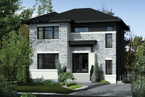 Contemporary Exterior - Front Elevation Plan #25-4278