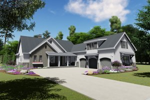 Exterior - Front Elevation 3 for Farmhouse House Plan #1069-18 - 3 bed, 2.5 bath