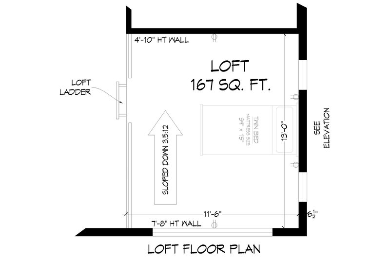 Architectural House Design - Floor Plan - Other Floor for Modern House Plan #932-393 - 1 bed, 2 bath