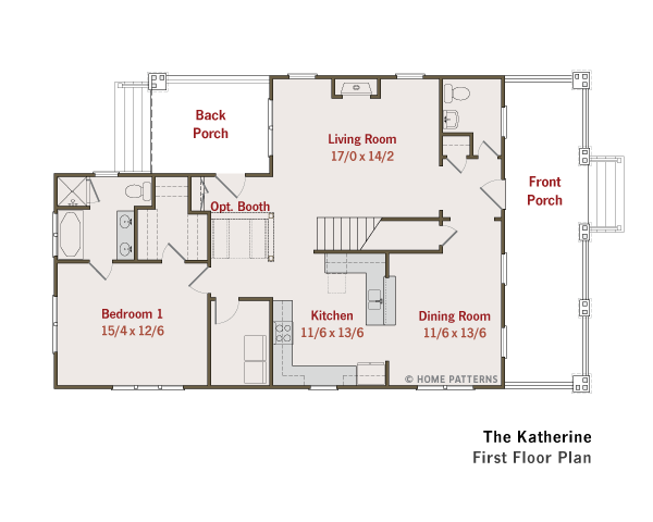 Dream House Plan - Craftsman Floor Plan - Main Floor Plan #461-18