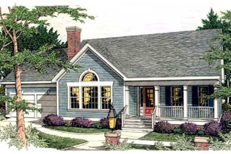 Architectural House Design - Traditional Exterior - Front Elevation Plan #406-246