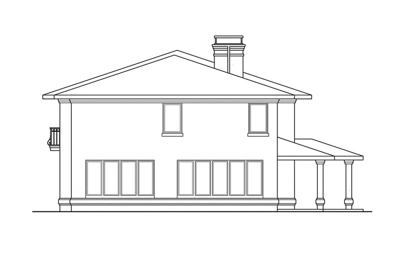 Home Plan - Exterior - Other Elevation 1 for Mediterranean House Plan #124-292 - 6 bed, 3.5 bath