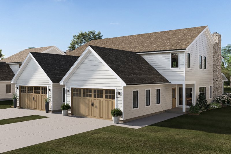 Home Plan - Exterior - Rear Elevation for Farmhouse House Plan #455-812 - 3 bed, 3 bath