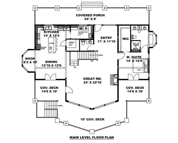 Dream House Plan - Craftsman Floor Plan - Main Floor Plan #117-1015